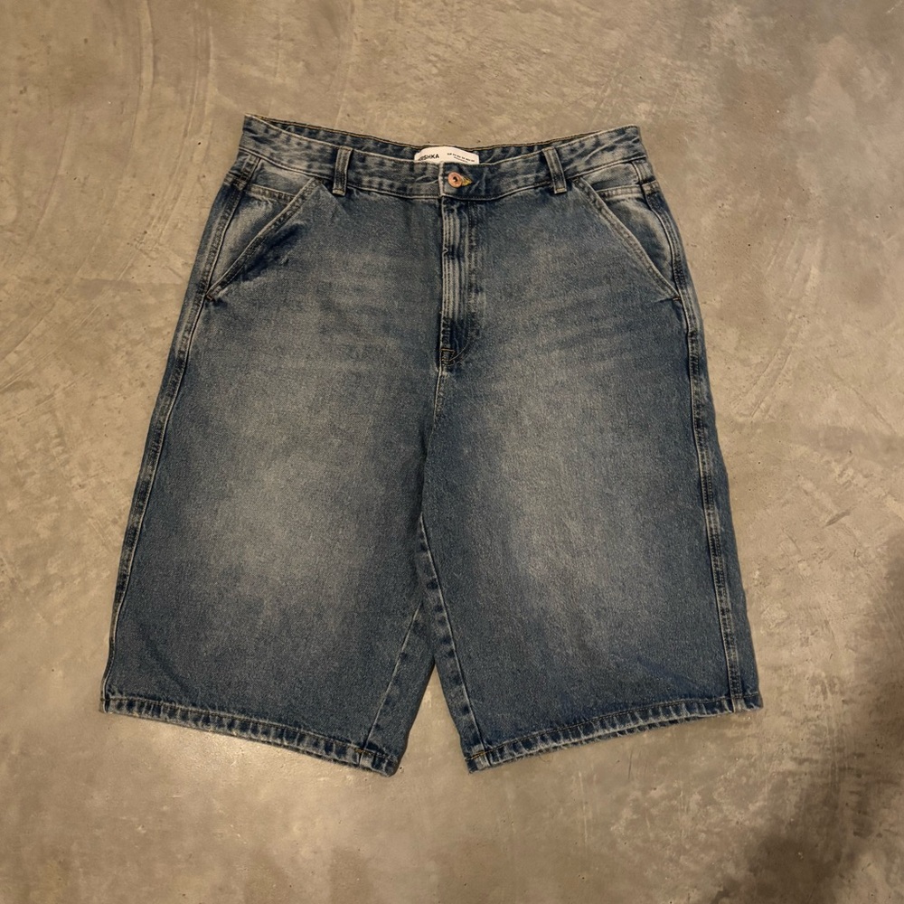 Bershka Blue Denim Jean Shorts for Men